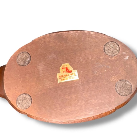 VTG Hand Carved Duck Pecan Shells & Resin Red Mill MFG Decoy Shelf Hunting Decor - Picture 7 of 14